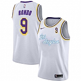 Lakers 9 Rajon Rondo White 2020-2021 City Edition Nike Swingman Jersey Dyin,baseball caps,new era cap wholesale,wholesale hats